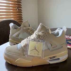 BRAND NEW-  Air Jordan 4 Retro in sail in 6.5 US womens